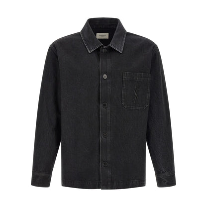 Saint Laurent Black Cotton Blouse