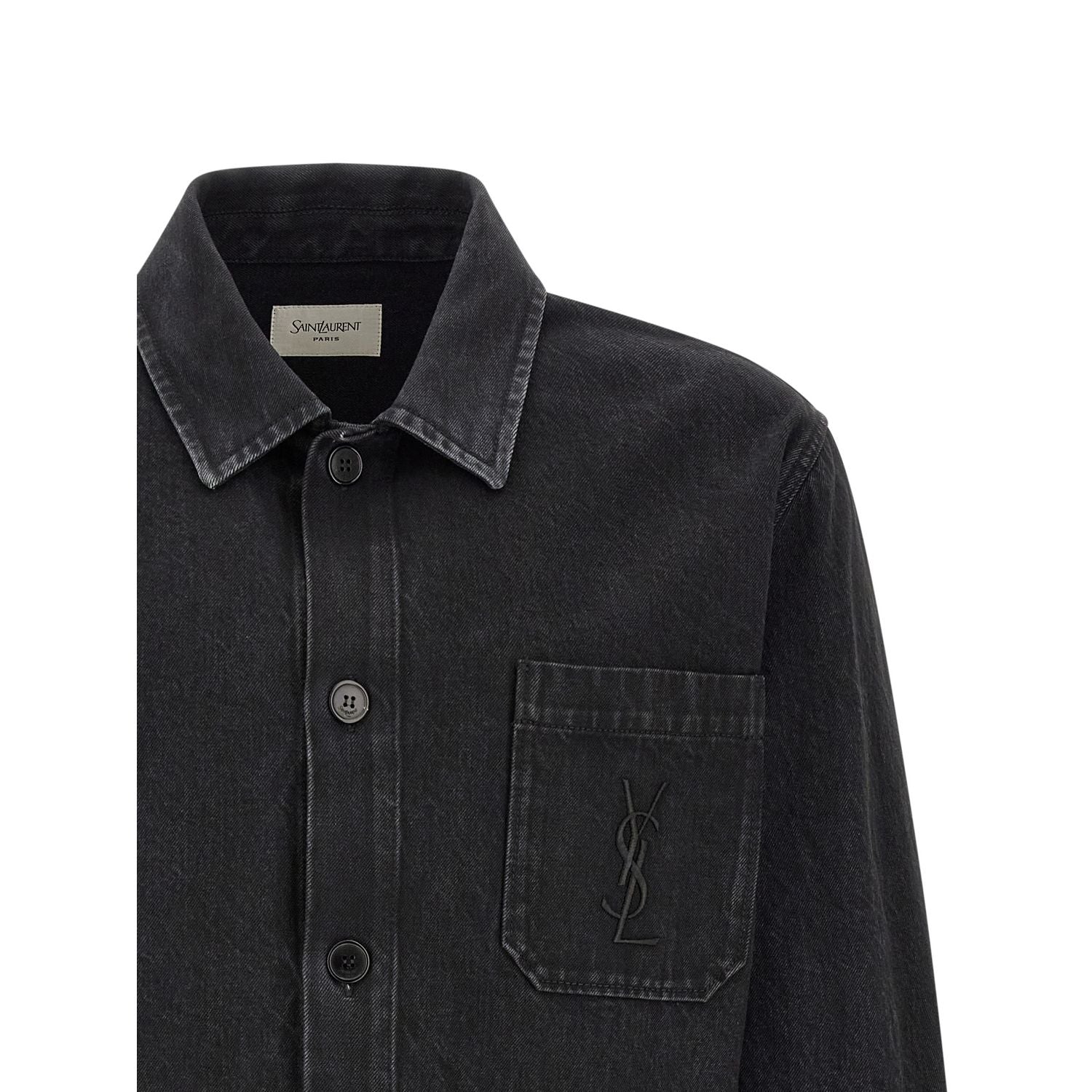 Saint Laurent Black Cotton Blouse