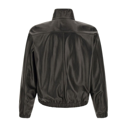 Saint Laurent Black Lamb Leather Leather Jacket