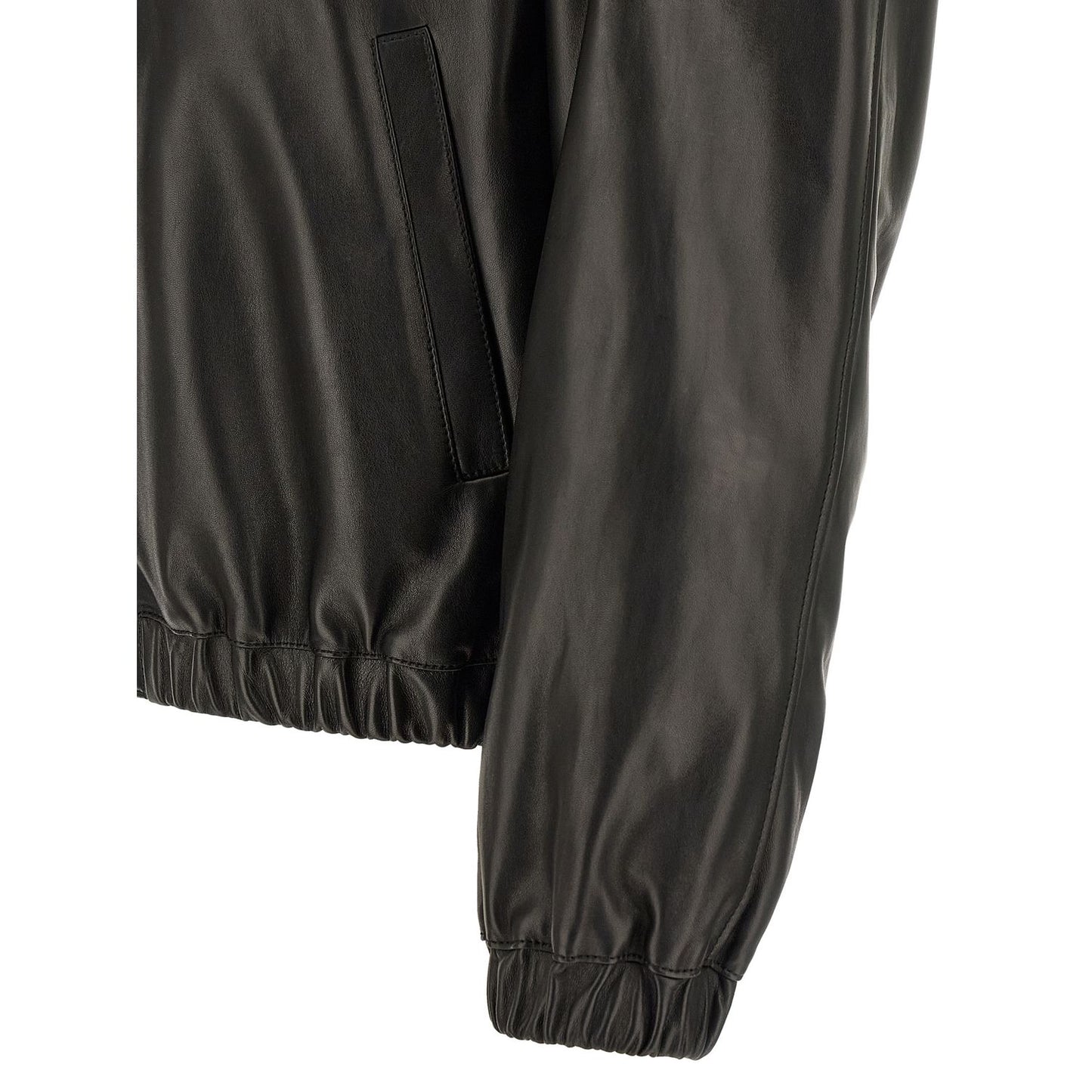 Saint Laurent Black Lamb Leather Leather Jacket