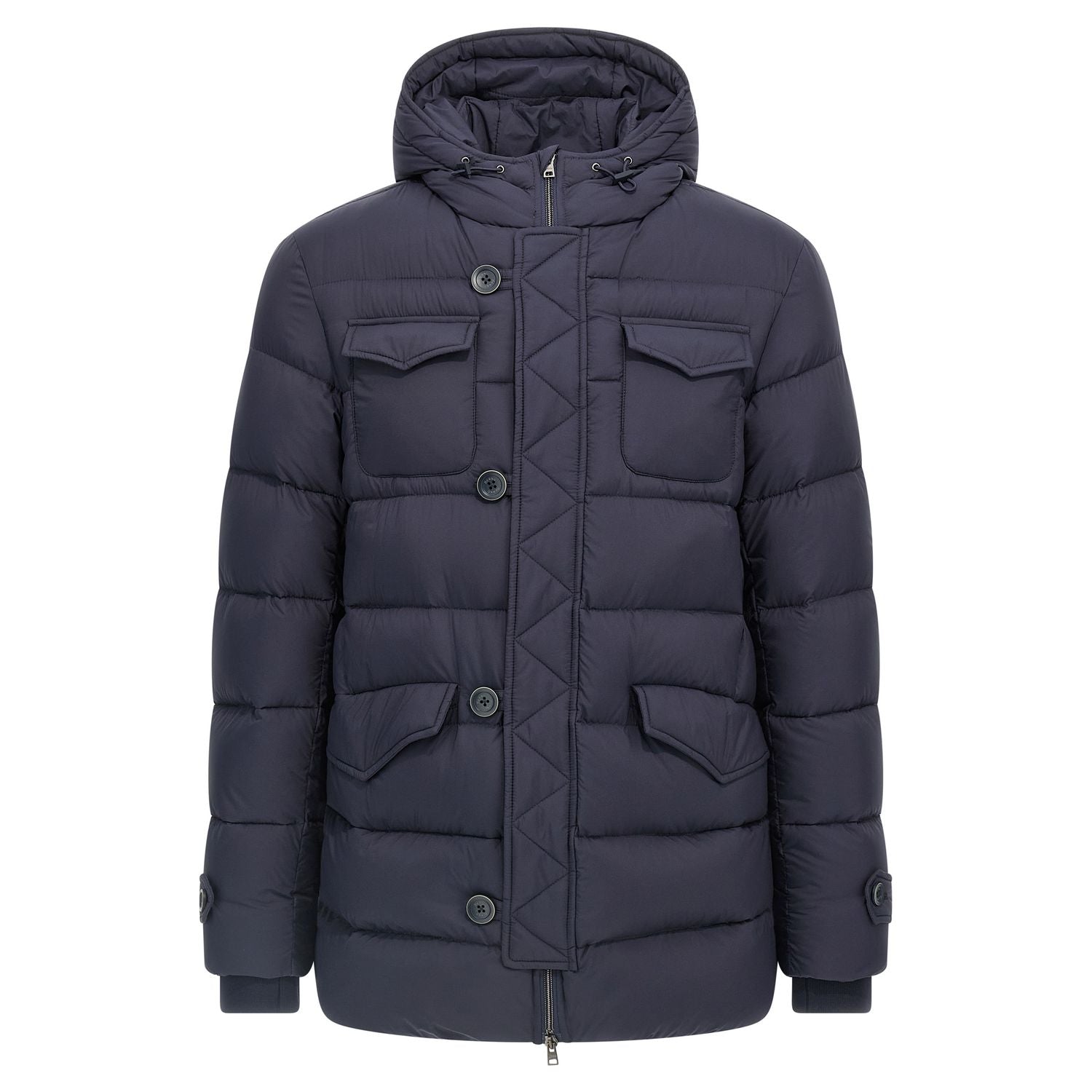 Herno Blue Polyamide Full-Length Jacket