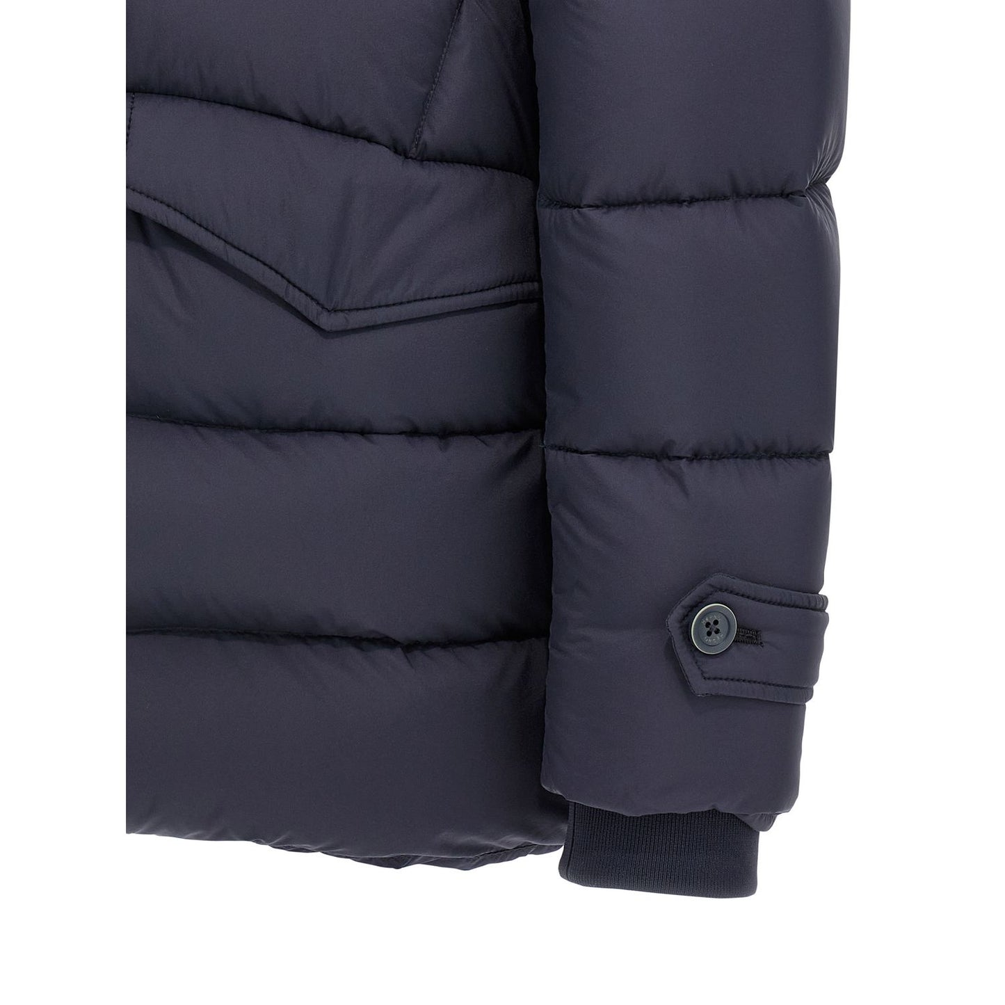 Herno Blue Polyamide Full-Length Jacket