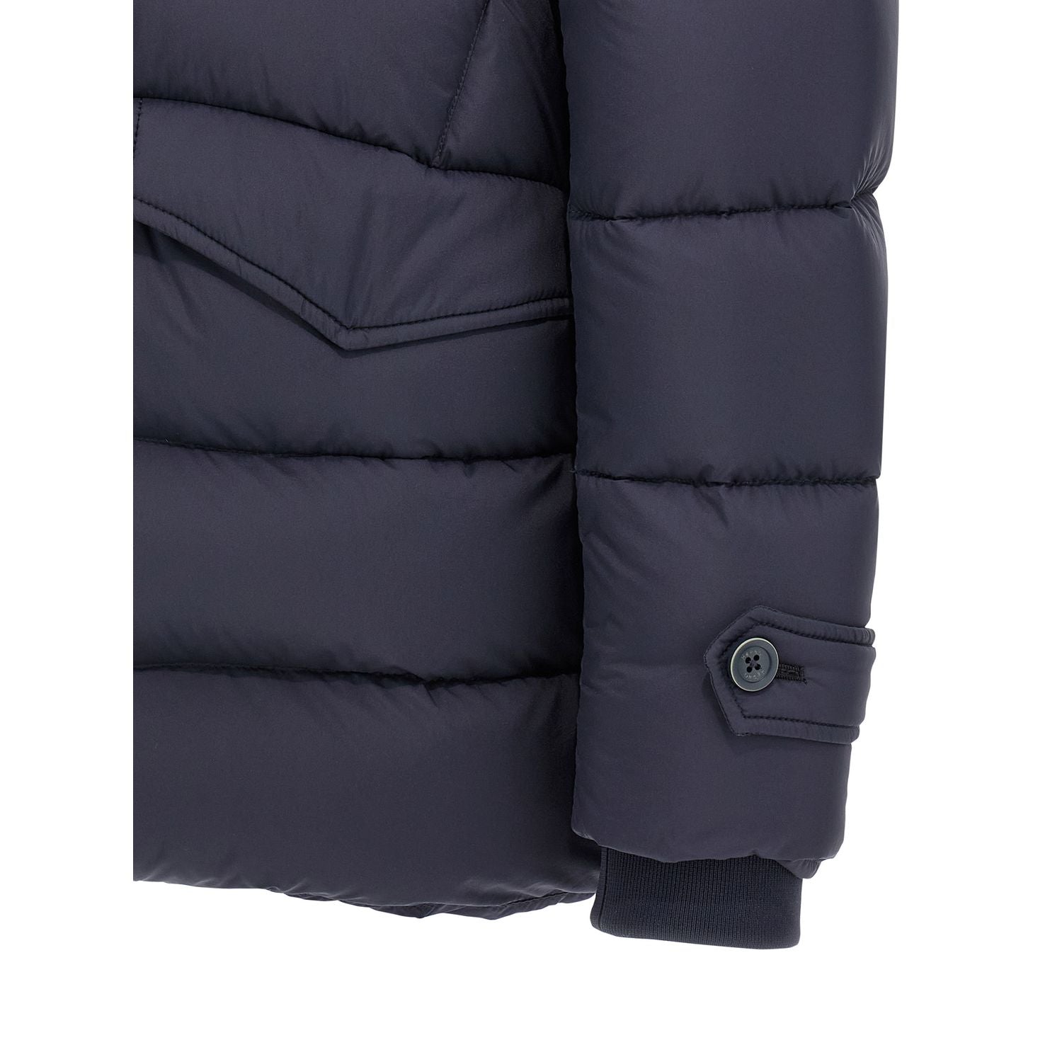 Herno Blue Polyamide Full-Length Jacket