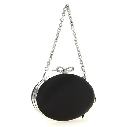 Self-Portrait Black Polyester Clutch Bag