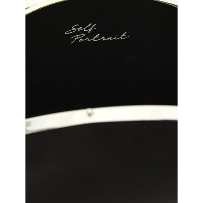 Self-Portrait Black Polyester Clutch Bag