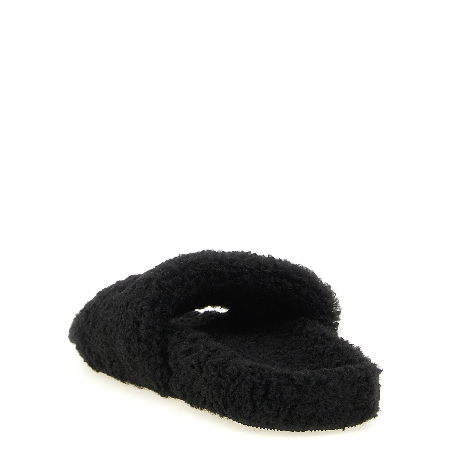 Balenciaga Black Polyester Slides