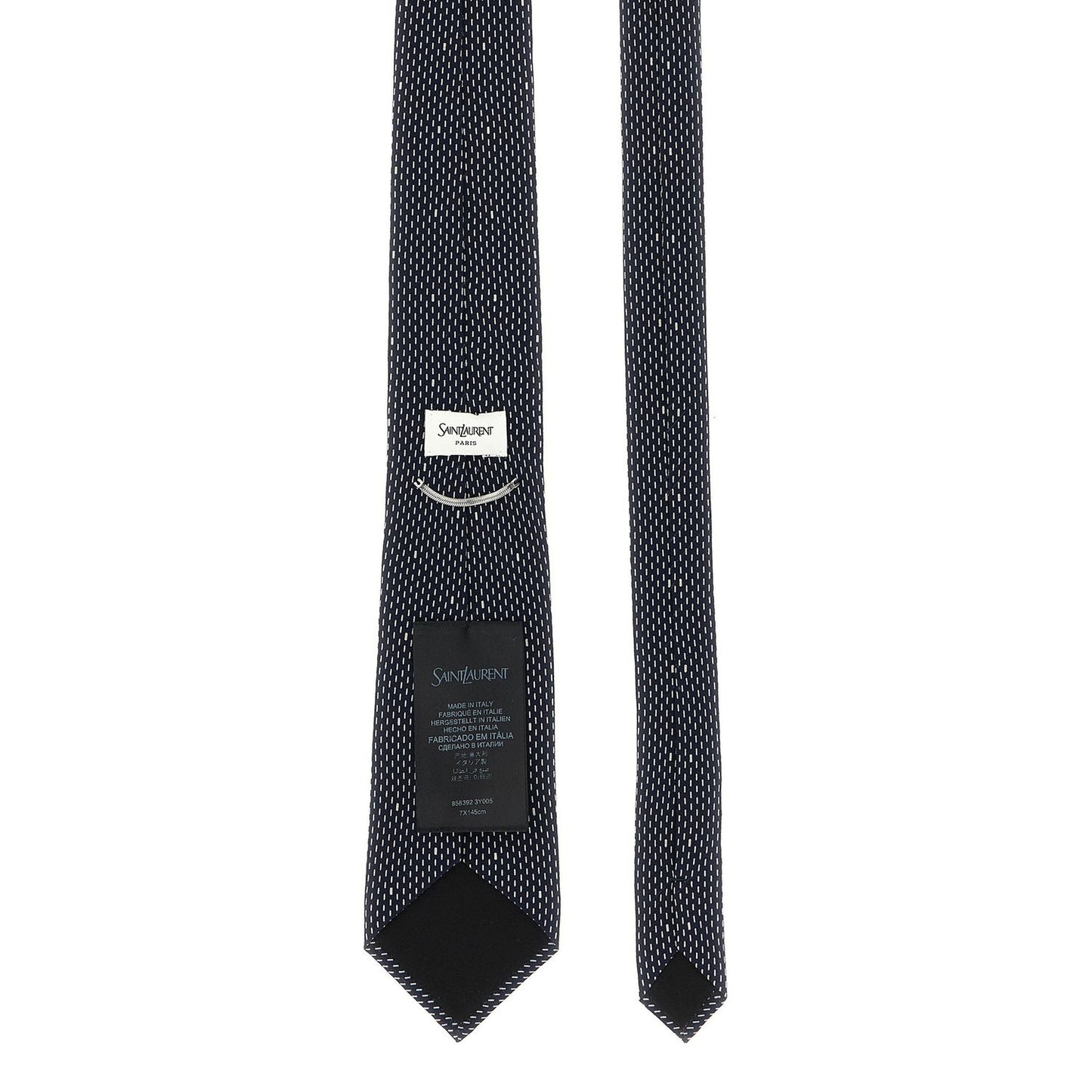 Saint Laurent Blue Silk Tie