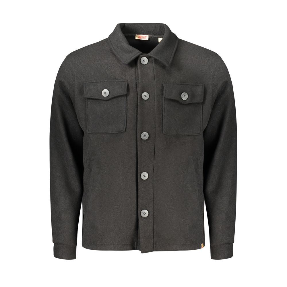 Rifle Black Cotton Mens Shirt