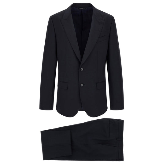 Dolce & Gabbana Blue Virgin Wool Two-Piece Suit