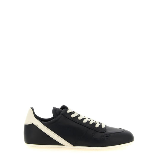 Rick Owens Bicolor Calfskin Low Top Sneakers