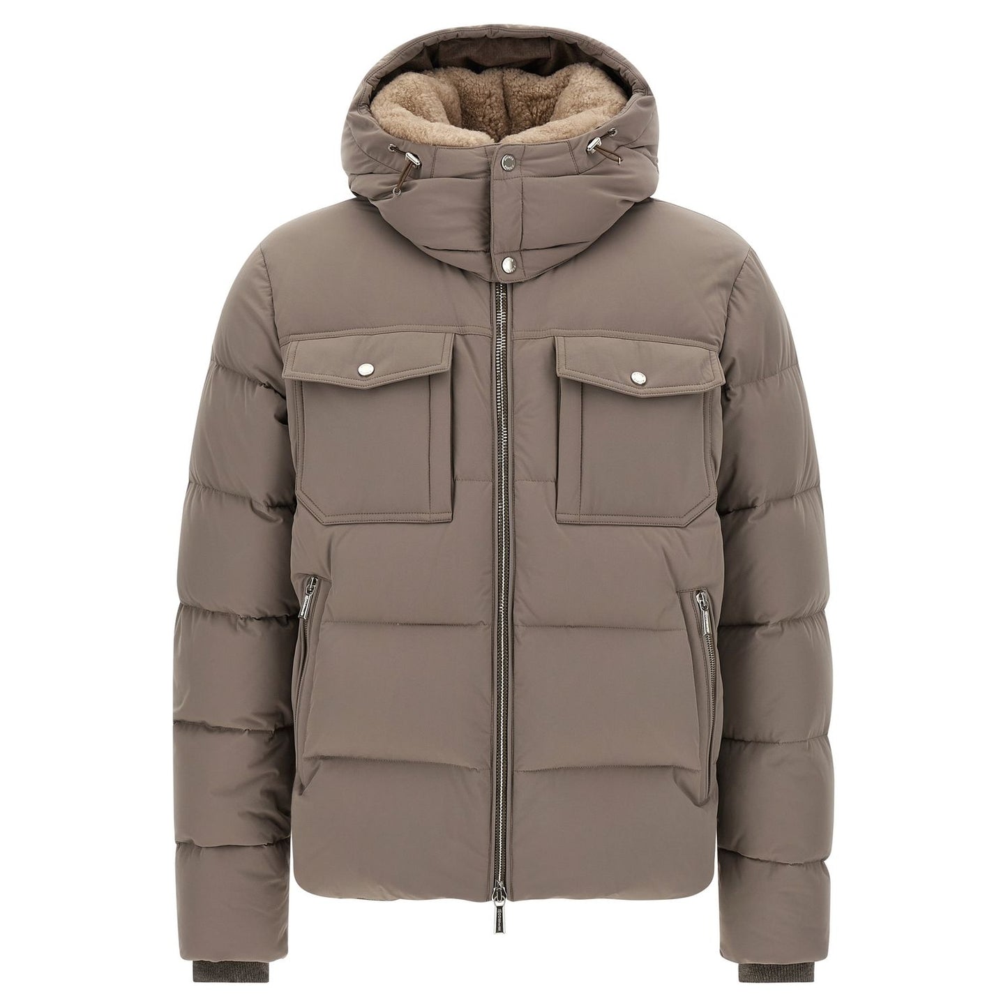 MooRER Gray Wool Bomber