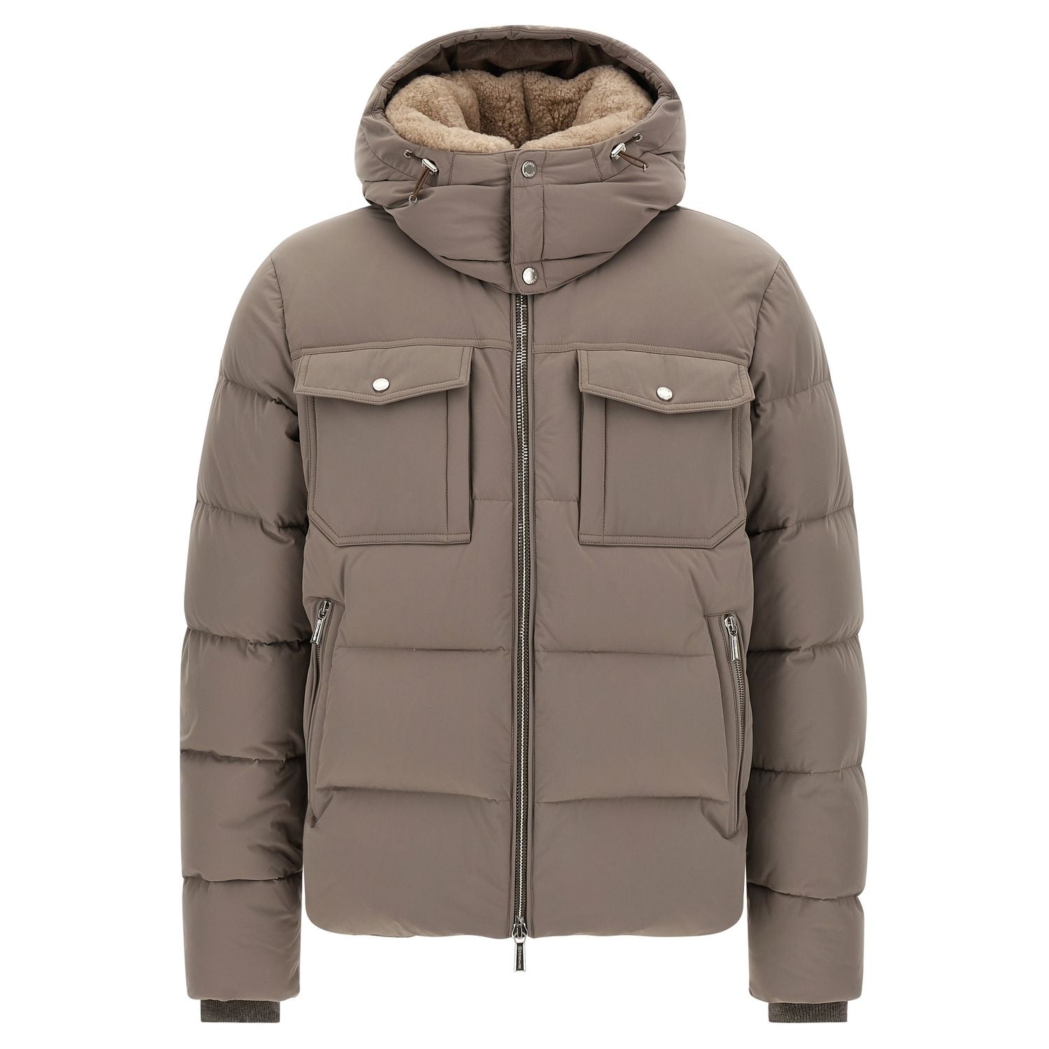 MooRER Gray Wool Bomber