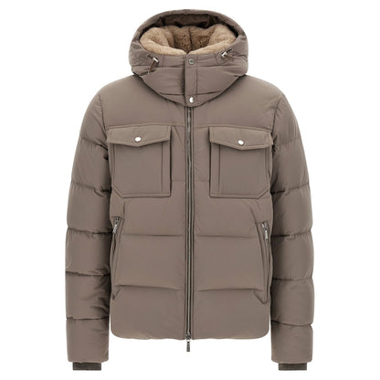 MooRER Gray Wool Bomber