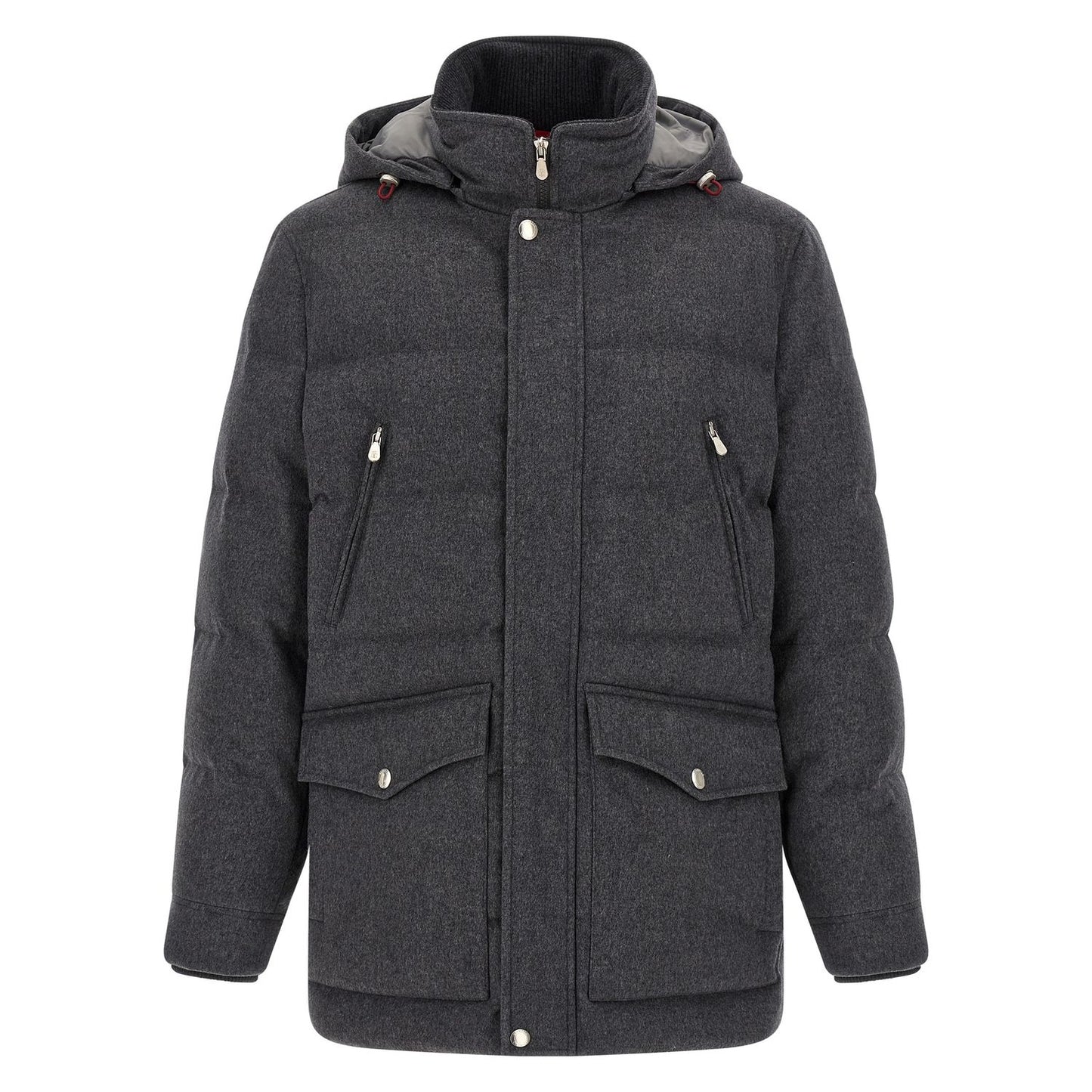 Brunello Cucinelli Gray Wool Parka