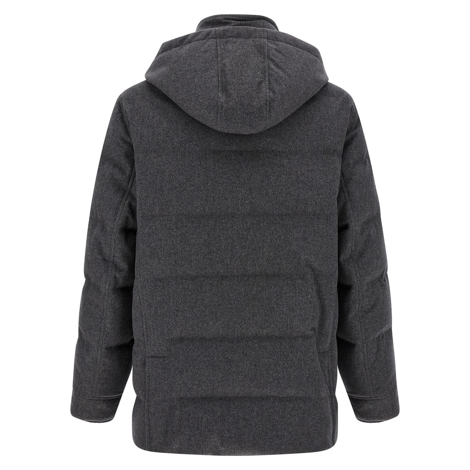 Brunello Cucinelli Gray Wool Parka