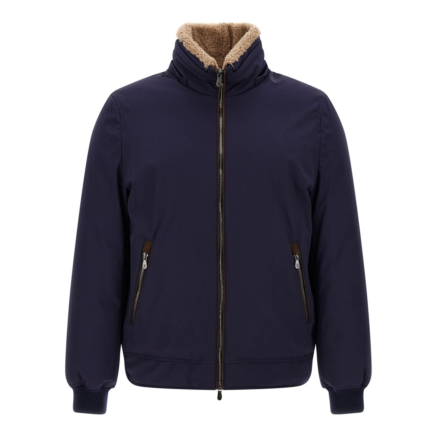 Brunello Cucinelli Blue Polyamide Full-Length Jacket