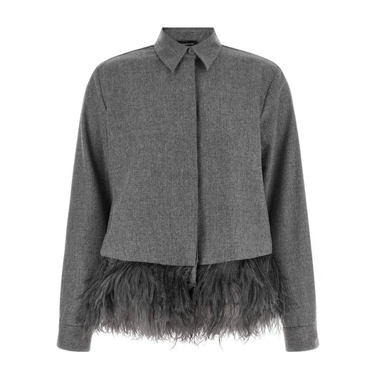 Fabiana Filippi Gray Virgin Wool Blouse