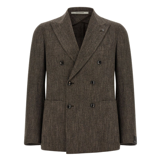 Tagliatore Brown Virgin Wool Blazer