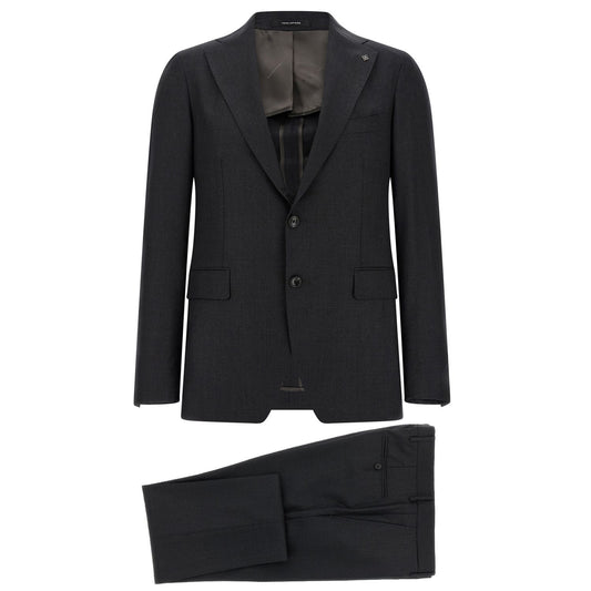 Tagliatore Gray Virgin Wool Two-Piece Suit