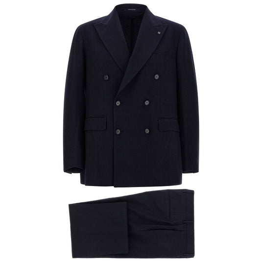 Tagliatore Blue Virgin Wool Two-Piece Suit