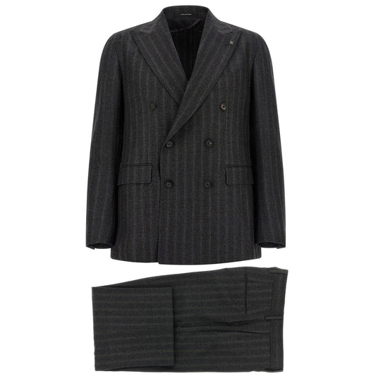 Tagliatore Gray Virgin Wool Two-Piece Suit