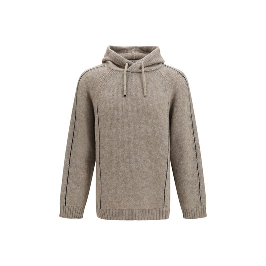 Giorgio Armani Beige Alpaca Vicugna Pacos Hoodie