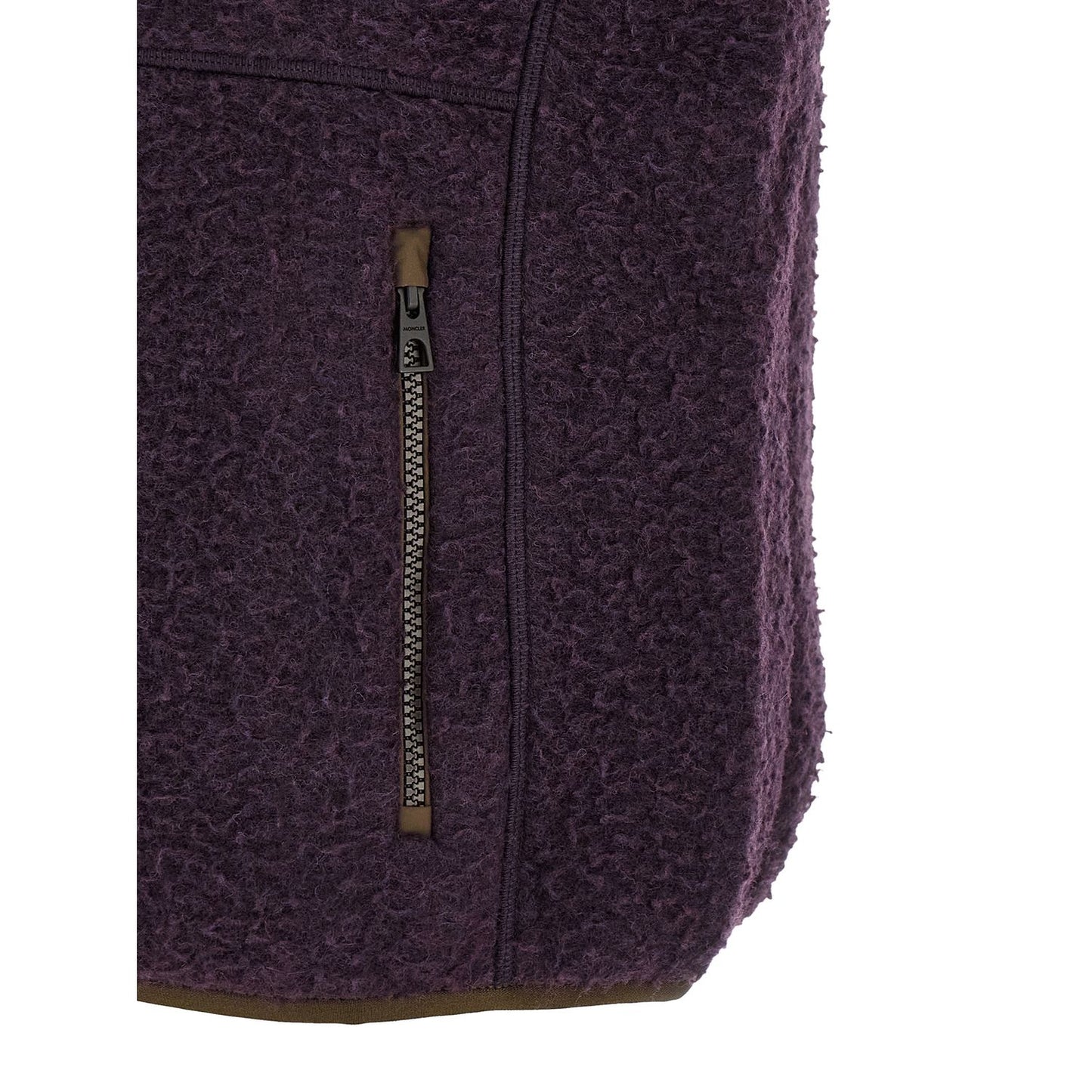 Moncler Purple Polyester Sleeveless Jacket