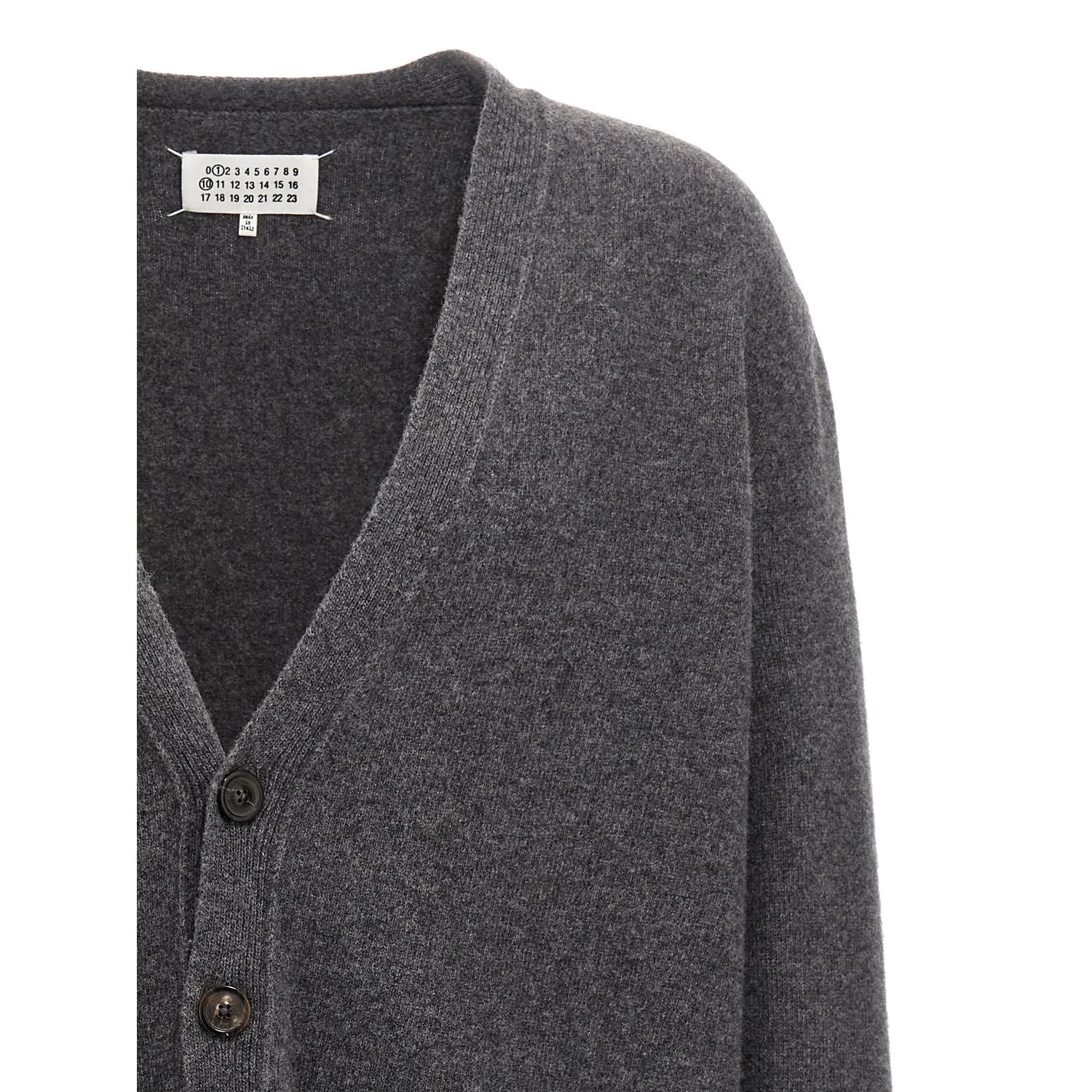Maison Margiela Gray Wool Cardigan