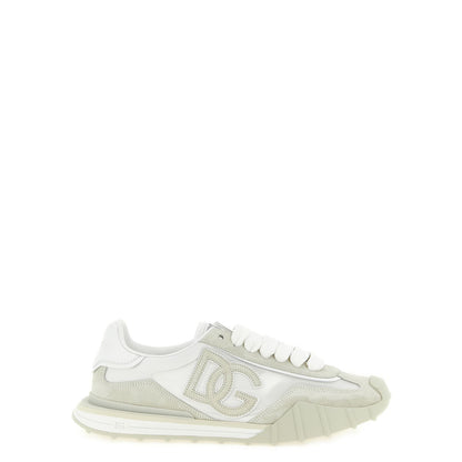 Dolce & Gabbana Beige Polyamide Athletic Sneakers