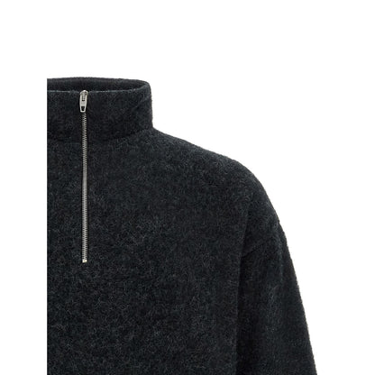 Jil Sander Gray Wool Sweatshirt