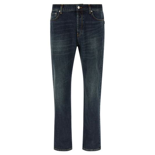 Department 5 Blue Cotton Straight-Leg Jeans