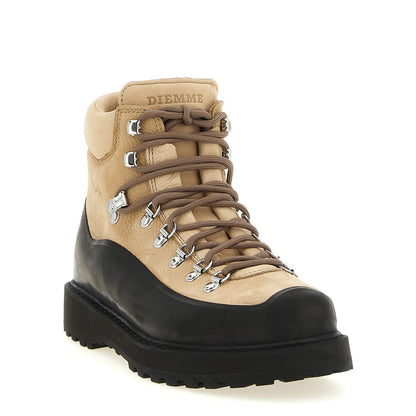 Diemme Beige Cowhide Ankle Boots