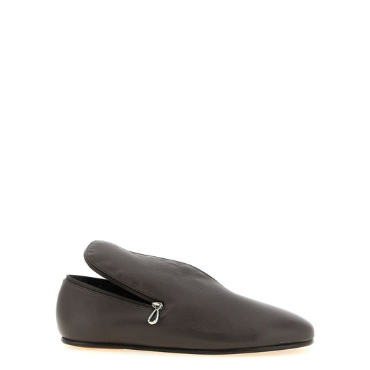 Kiko Kostadinov Black Leather Slip-On Loafers