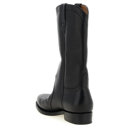 Jil Sander Black Calfskin Over The Knee