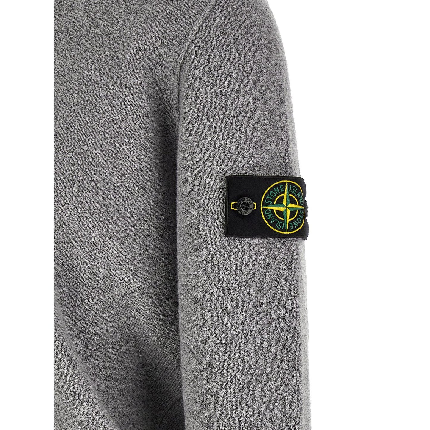 Stone Island Gray Virgin Wool Cardigan