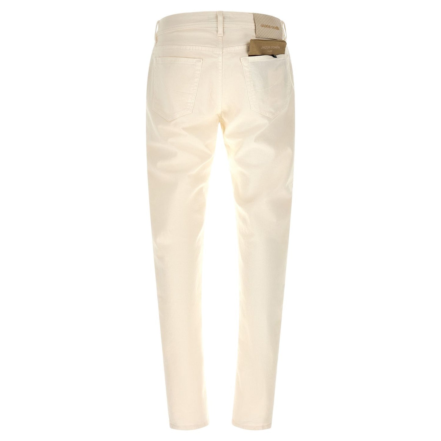 Jacob Cohen White Cotton Tapered Jeans