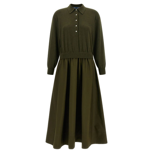 Polo Ralph Lauren Bicolor Wool Long Dress