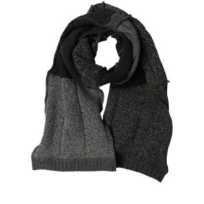 Dolce & Gabbana Multicolor Patchwork Wool Knit Shawl Scarf