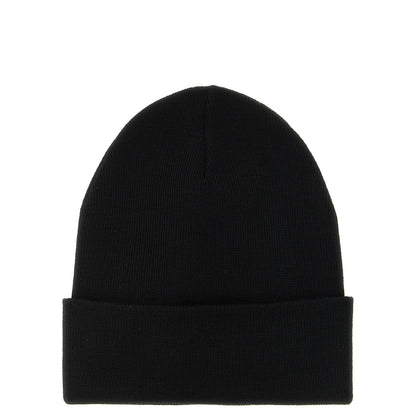 Moncler Grenoble Black Virgin Wool Beanie