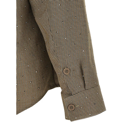 P.A.R.O.S.H. Brown Polyester Blouse