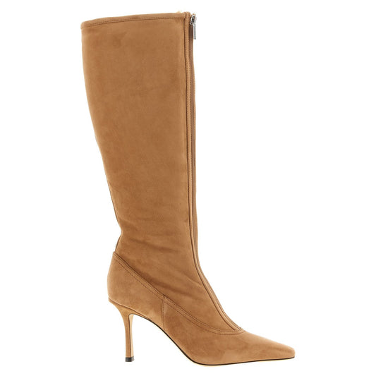 Jimmy Choo Beige Lamb Leather Over The Knee