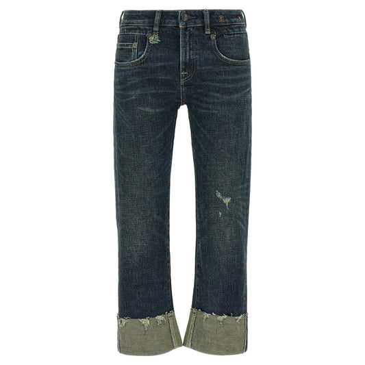 R13 Blue Cotton Straight-Leg Jeans