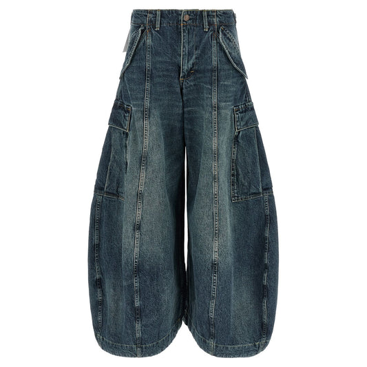 R13 Blue Cotton Jeans Denim