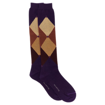 Ballantyne Purple Cotton Socks