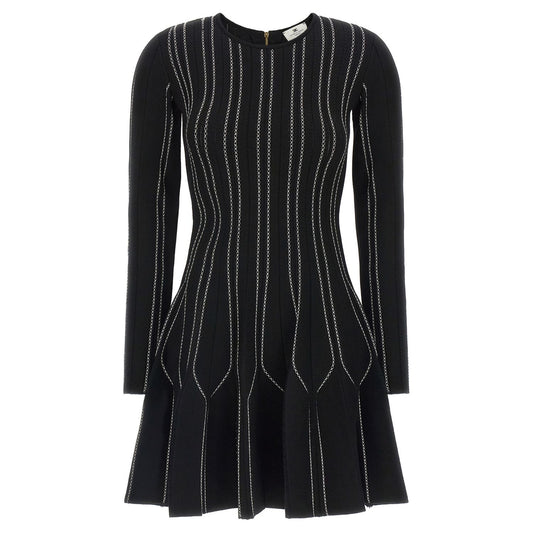 Elisabetta Franchi Black Viscose Short Dress