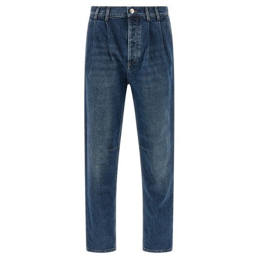 Brunello Cucinelli Blue Cotton Jeans Denim