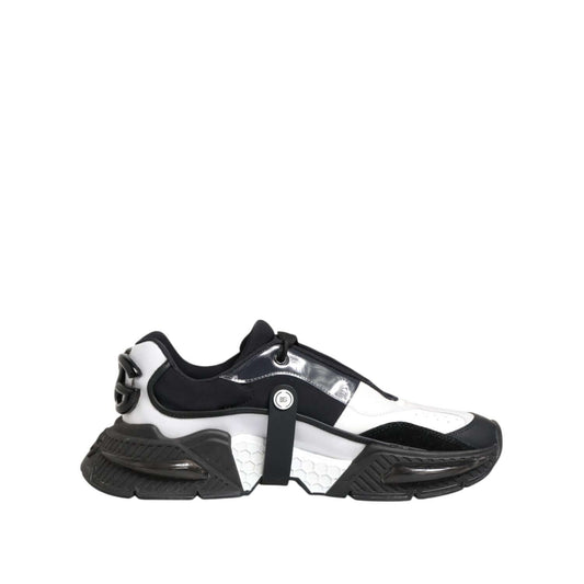 Dolce & Gabbana White Black Logo Airmaster Men Sneakers Shoes
