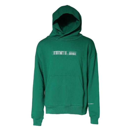 Dolce & Gabbana Green DGVIB3 Cotton Hoodie Sweatshirt Sweater