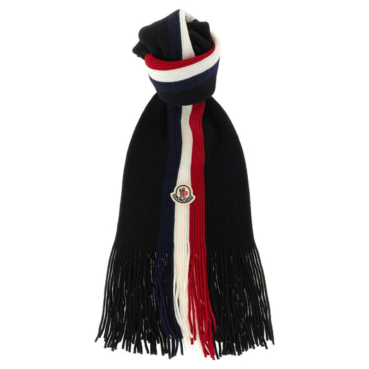 Moncler Black Virgin Wool Foulard