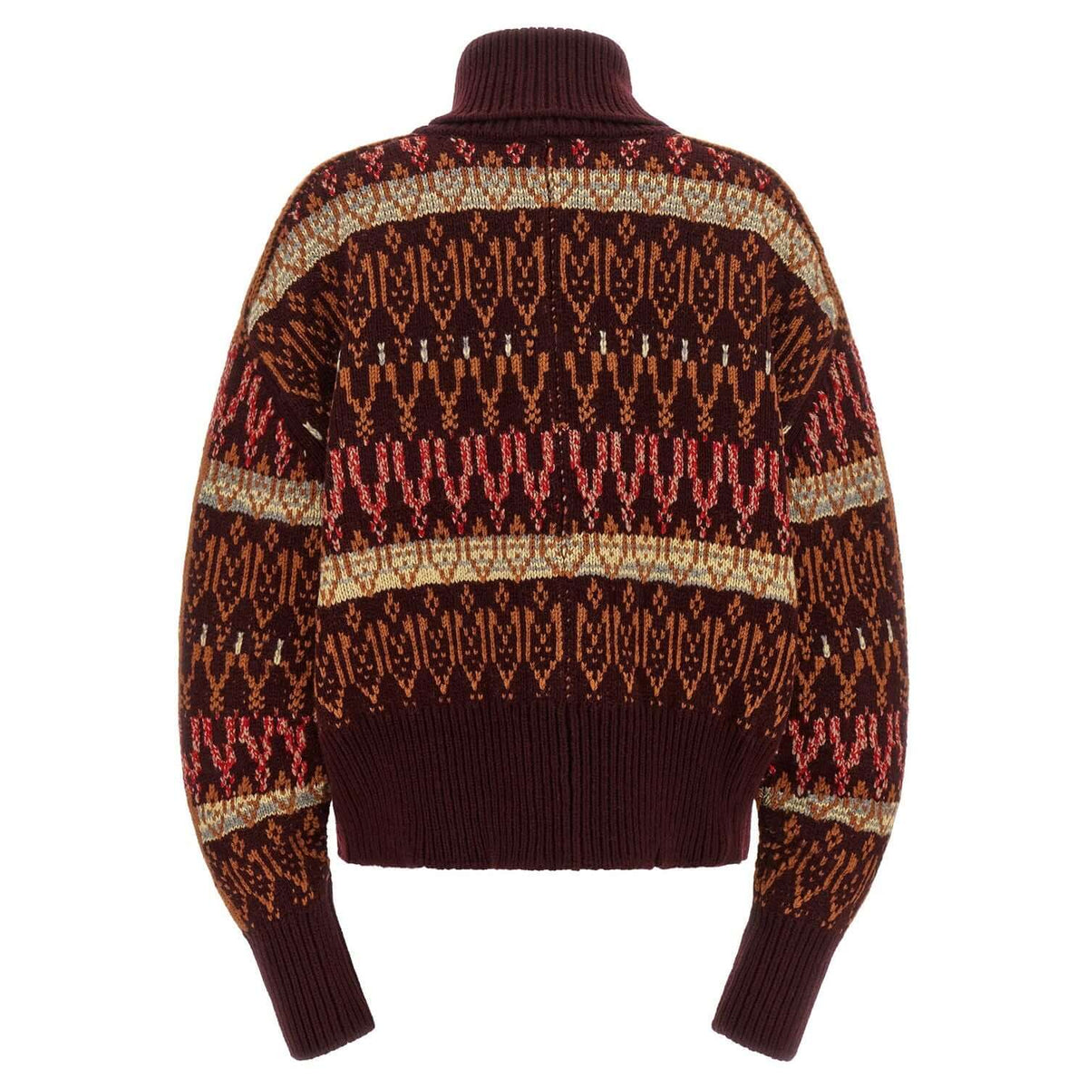 Dries Van Noten Bordeaux Wool Cardigan